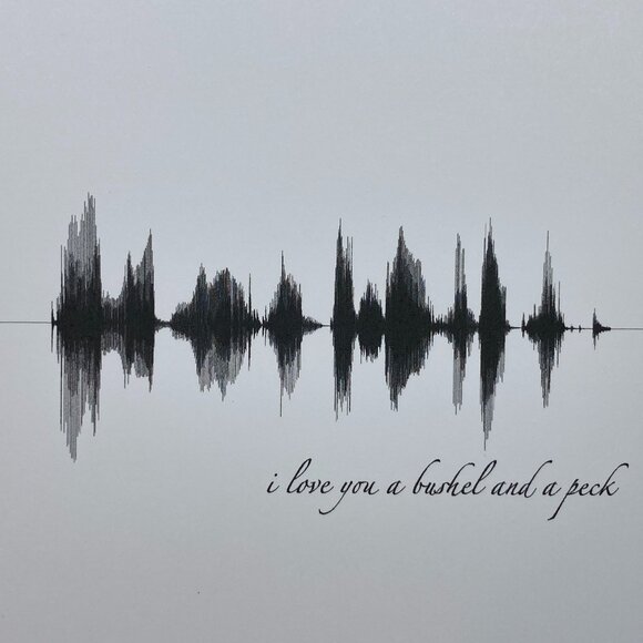 I Love You A Bushel And A Peck Soundwave Wall Art - Premade - Picture 2 of 4
